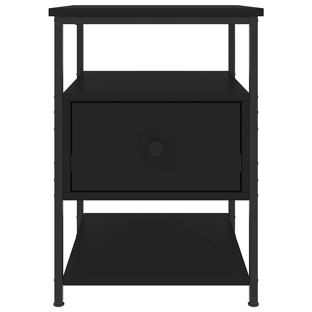 Tables de chevet 2 pcs noir 40x42x56 cm bois d’ingénierie - XIOS