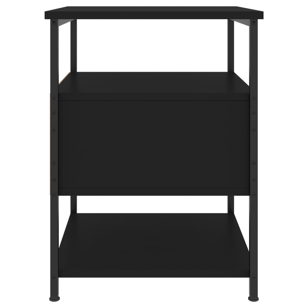 Tables de chevet 2 pcs noir 40x42x56 cm bois d’ingénierie - XIOS