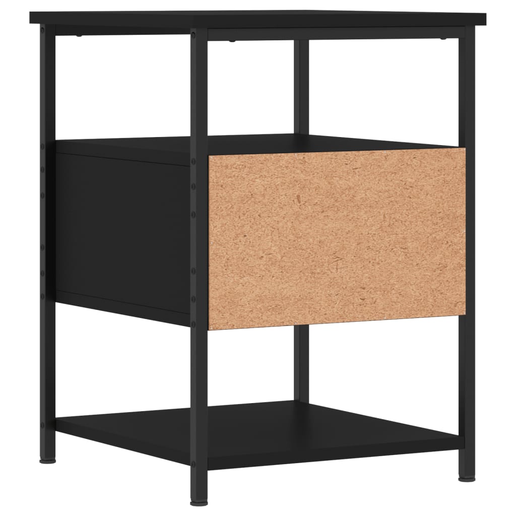 Tables de chevet 2 pcs noir 40x42x56 cm bois d’ingénierie - XIOS