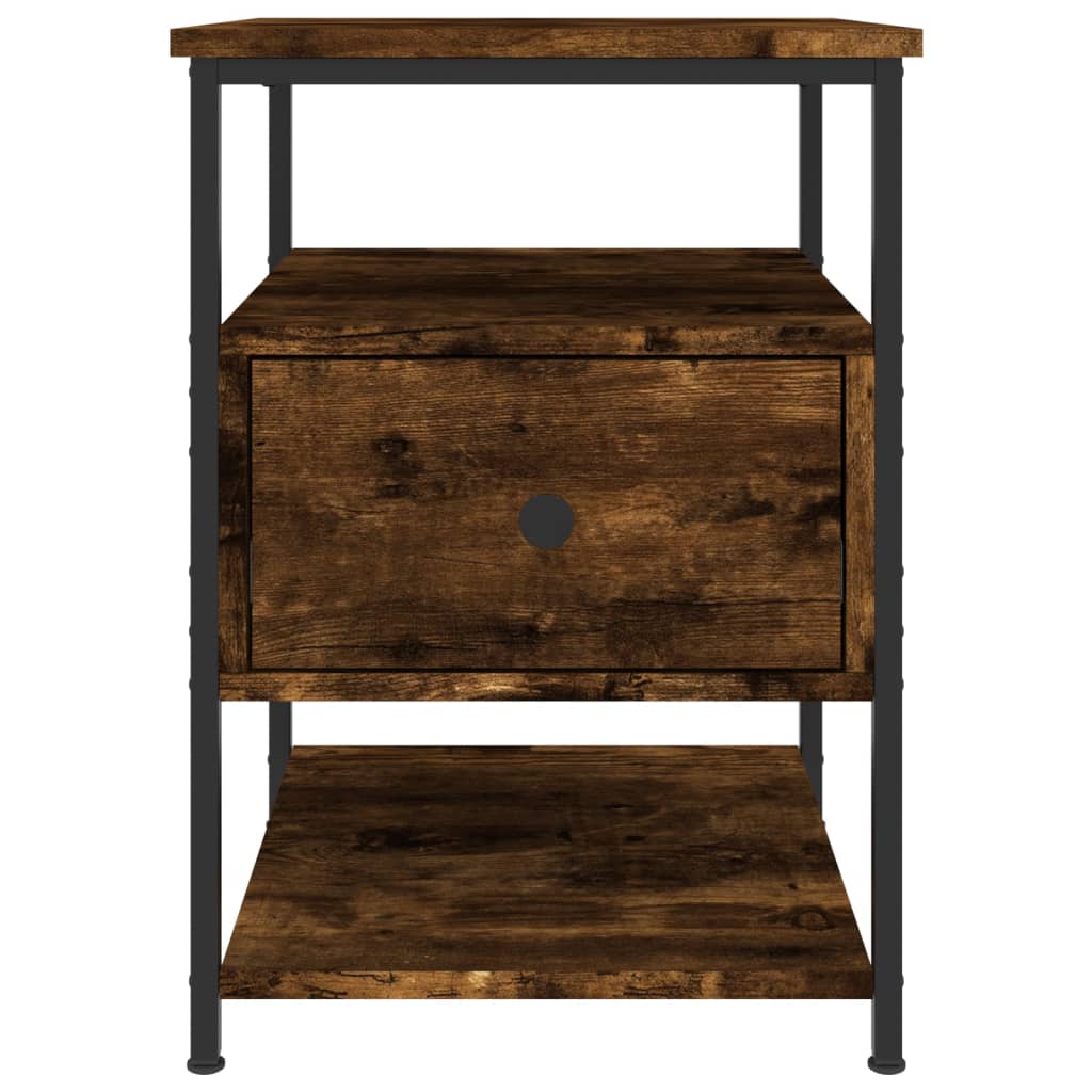 Tables de chevet 2 pcs chêne fumé 40x42x56 cm bois d'ingénierie - XIOS