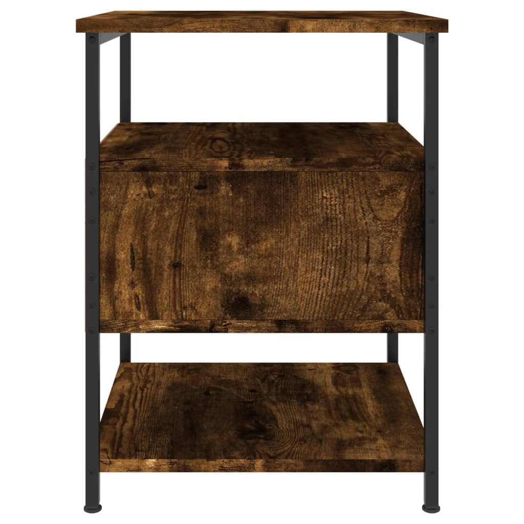 Tables de chevet 2 pcs chêne fumé 40x42x56 cm bois d'ingénierie - XIOS
