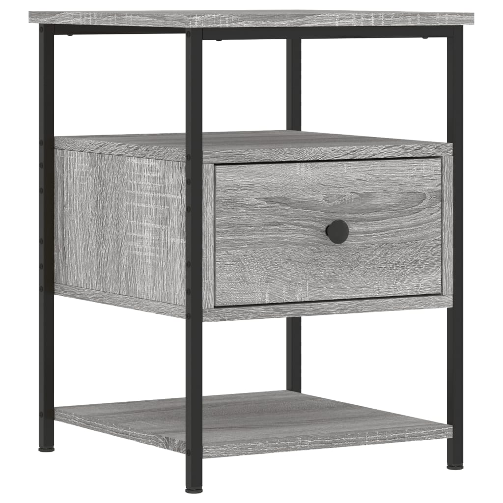 Table de chevet sonoma gris 40x42x56 cm bois d'ingénierie - XIOS