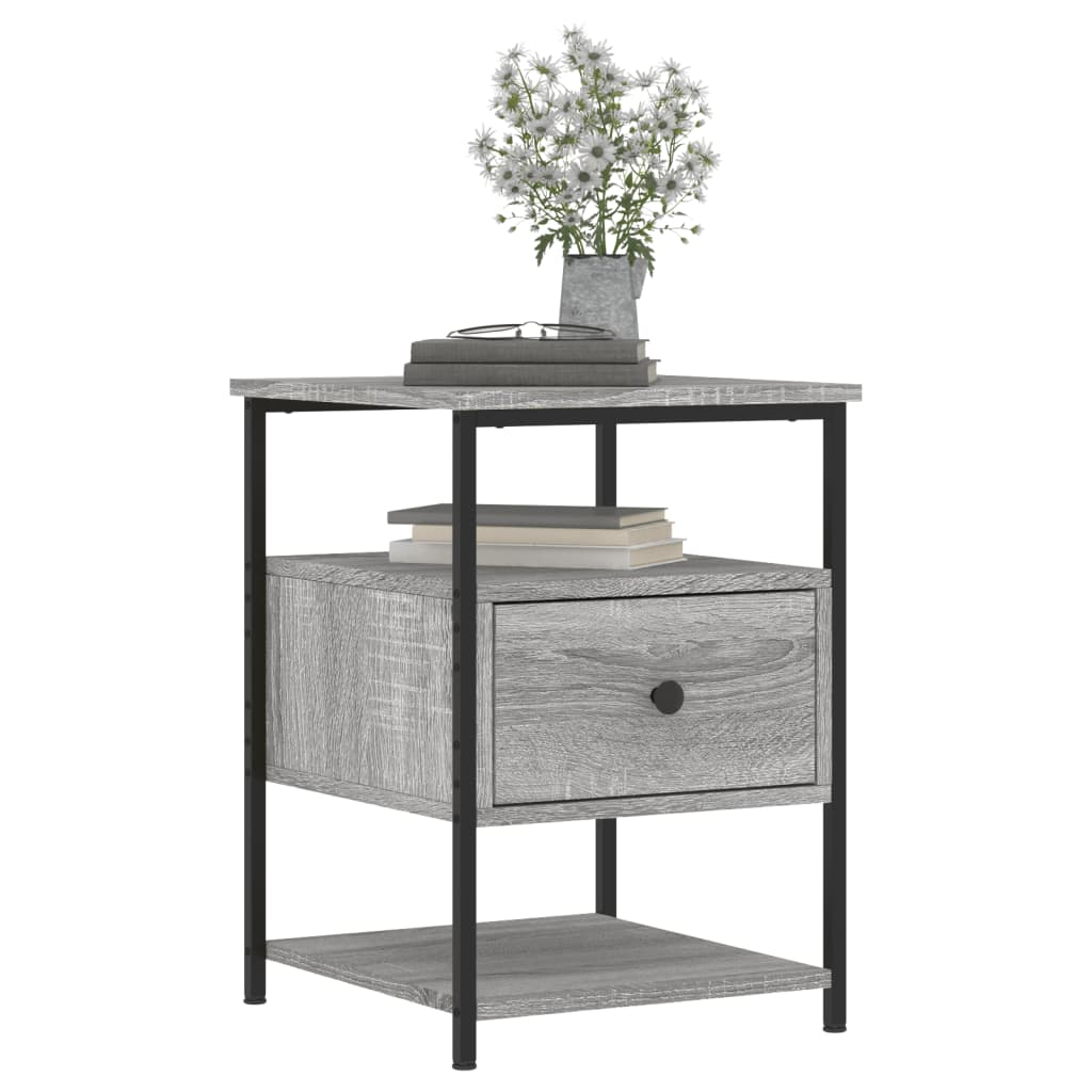 Table de chevet sonoma gris 40x42x56 cm bois d'ingénierie - XIOS