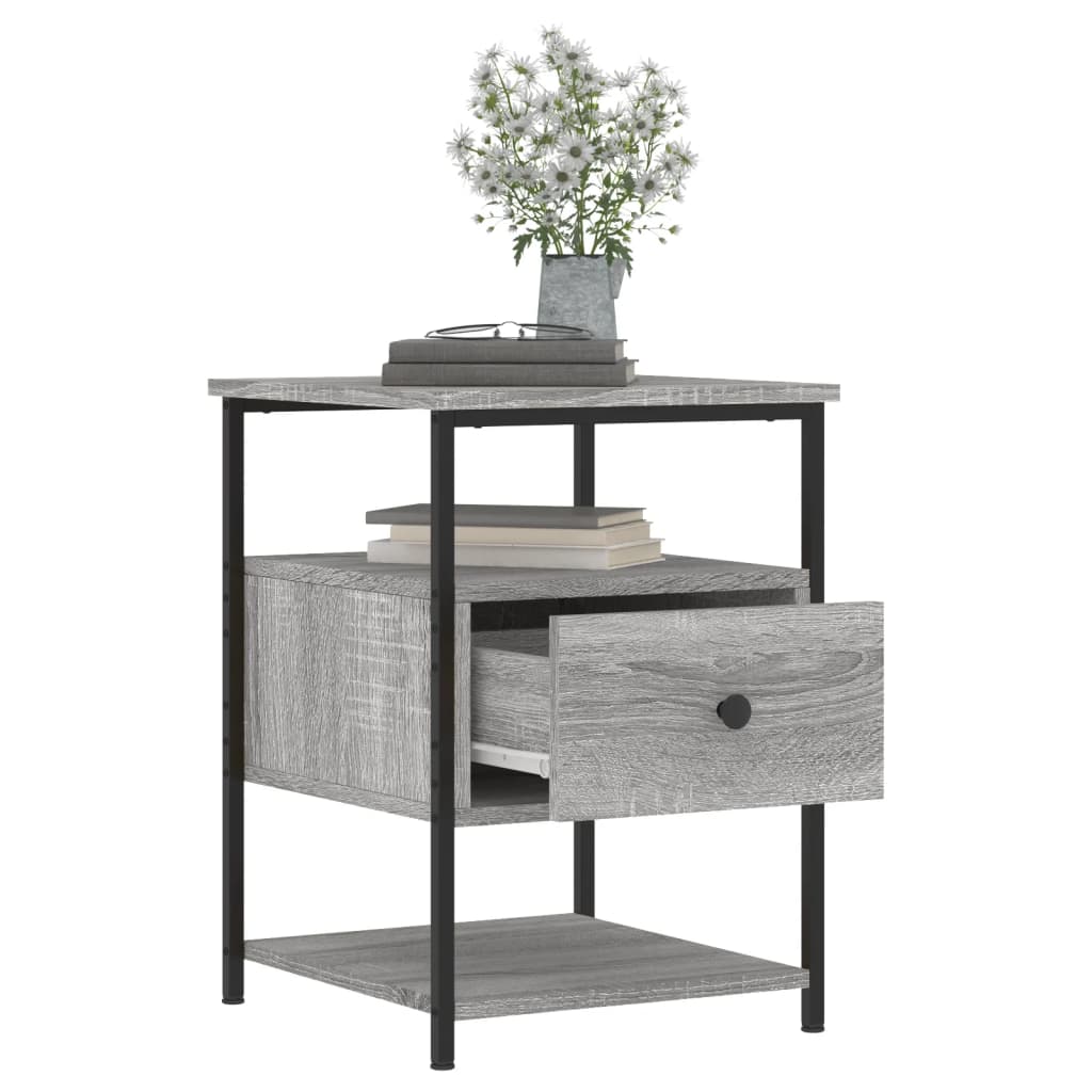 Table de chevet sonoma gris 40x42x56 cm bois d'ingénierie - XIOS
