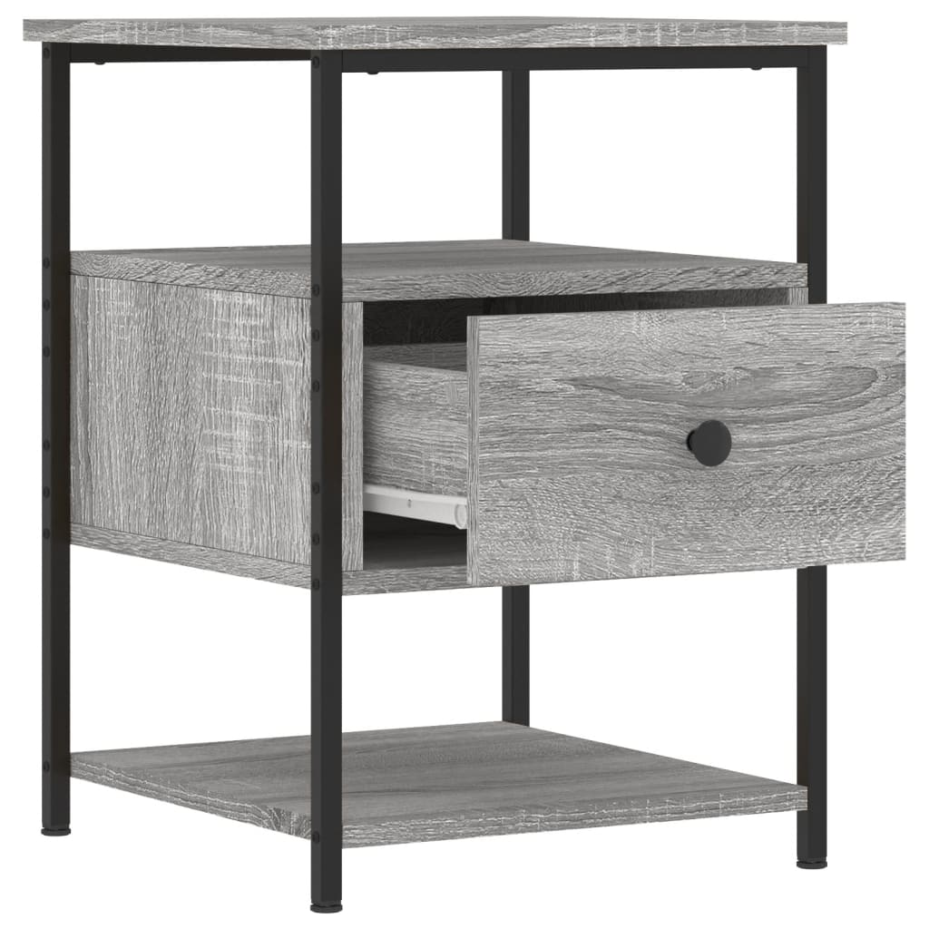 Table de chevet sonoma gris 40x42x56 cm bois d'ingénierie - XIOS