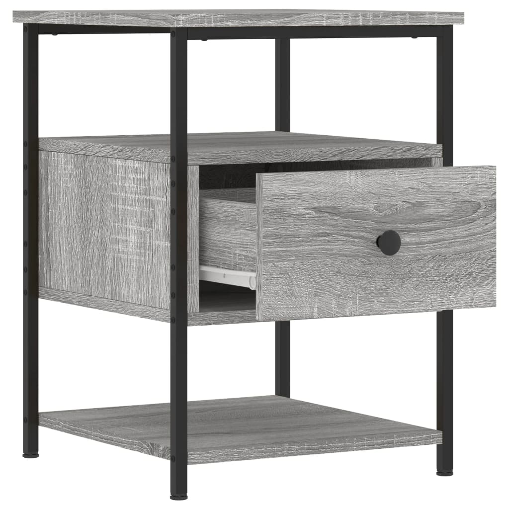 Tables de chevet 2 pcs sonoma gris 40x42x56cm bois d'ingénierie - XIOS