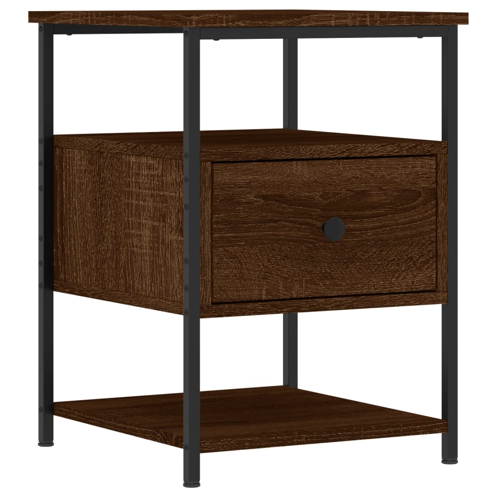 Tables de chevet 2pcs chêne marron 40x42x56cm bois d'ingénierie - XIOS