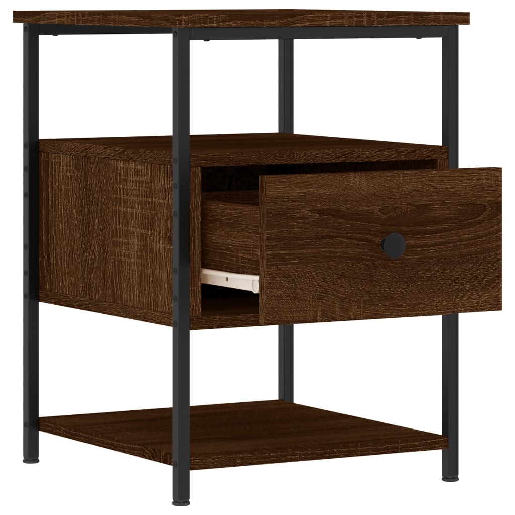 Tables de chevet 2pcs chêne marron 40x42x56cm bois d'ingénierie - XIOS