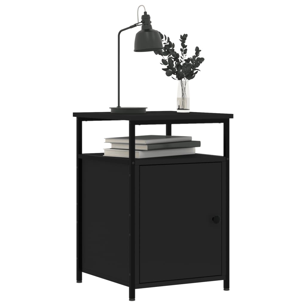 Tables de chevet 2 pcs noir 40x42x60 cm bois d'ingénierie - XIOS