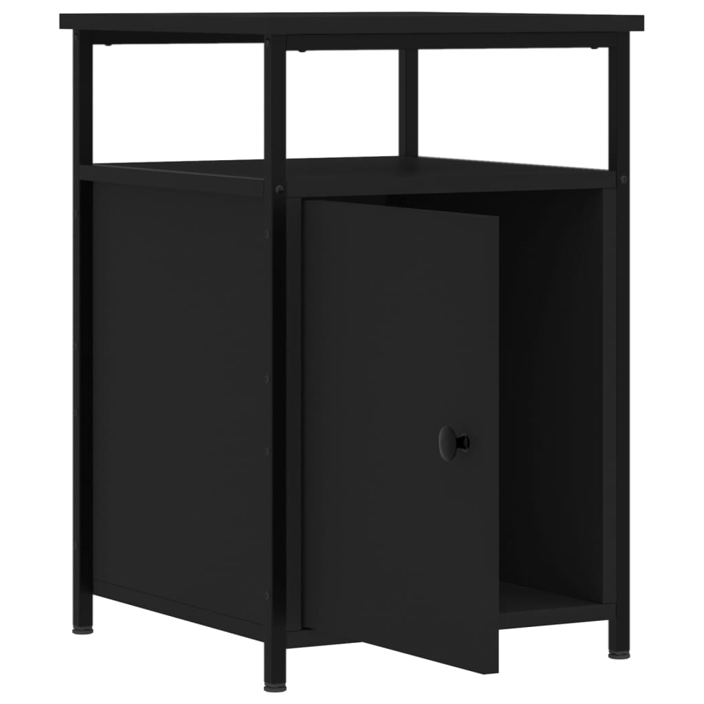 Tables de chevet 2 pcs noir 40x42x60 cm bois d'ingénierie - XIOS