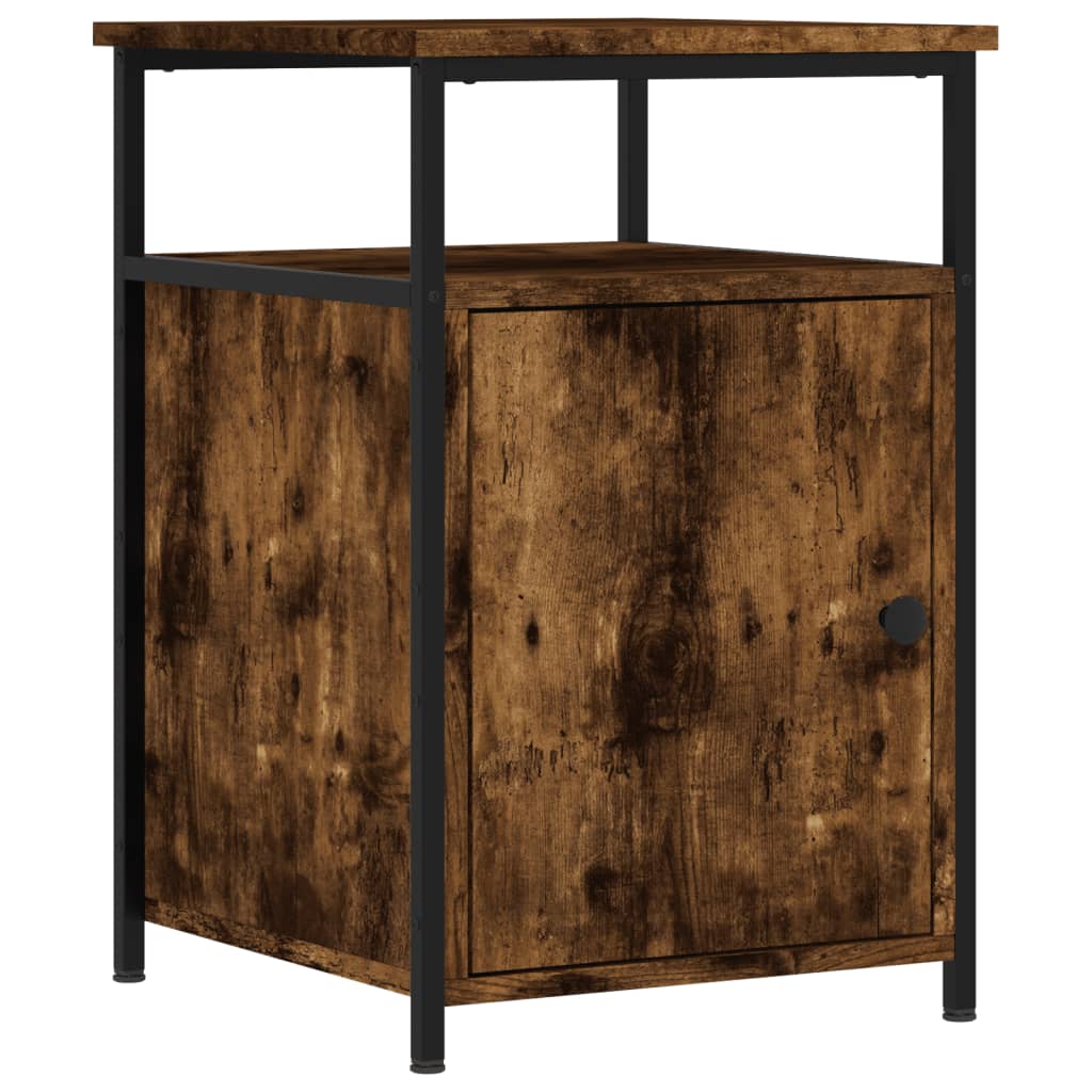 Tables de chevet 2 pcs chêne fumé 40x42x60 cm bois d'ingénierie - XIOS