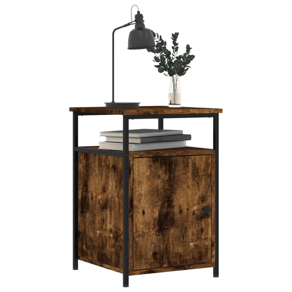 Tables de chevet 2 pcs chêne fumé 40x42x60 cm bois d'ingénierie - XIOS