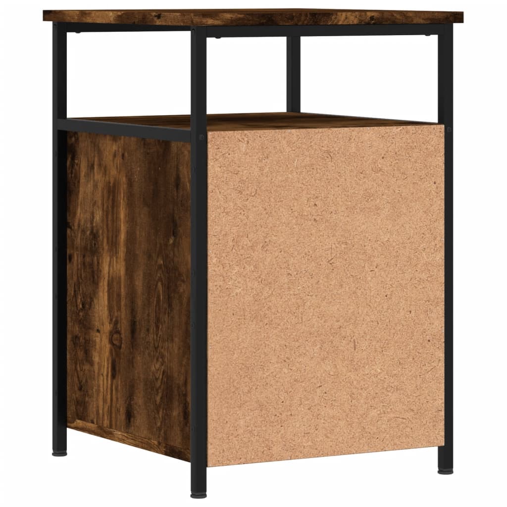 Tables de chevet 2 pcs chêne fumé 40x42x60 cm bois d'ingénierie - XIOS