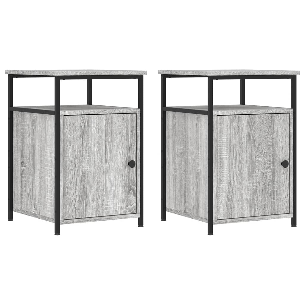 Tables de chevet 2 pcs sonoma gris 40x42x60cm bois d'ingénierie - XIOS