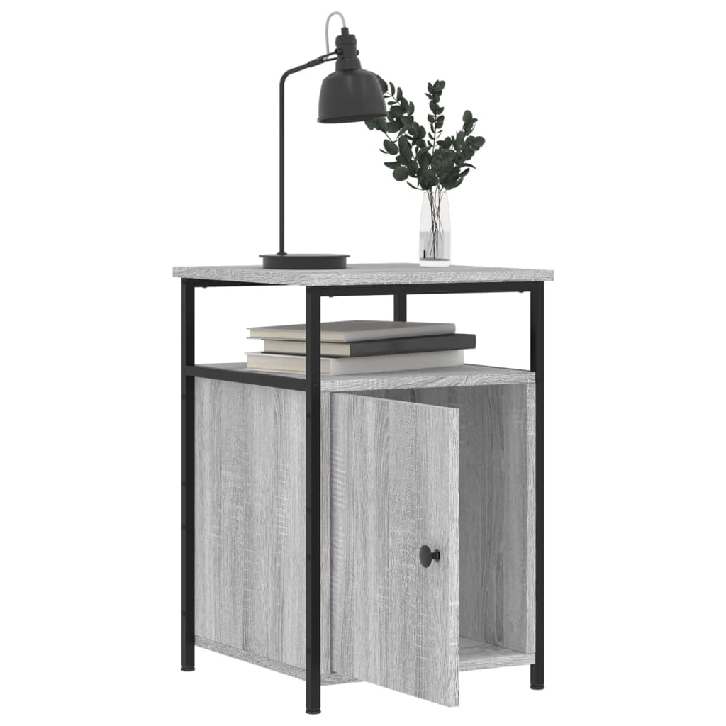 Tables de chevet 2 pcs sonoma gris 40x42x60cm bois d'ingénierie - XIOS