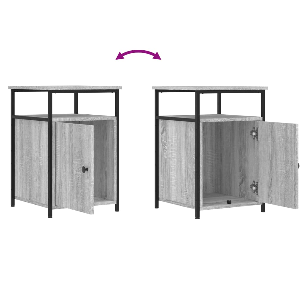 Tables de chevet 2 pcs sonoma gris 40x42x60cm bois d'ingénierie - XIOS