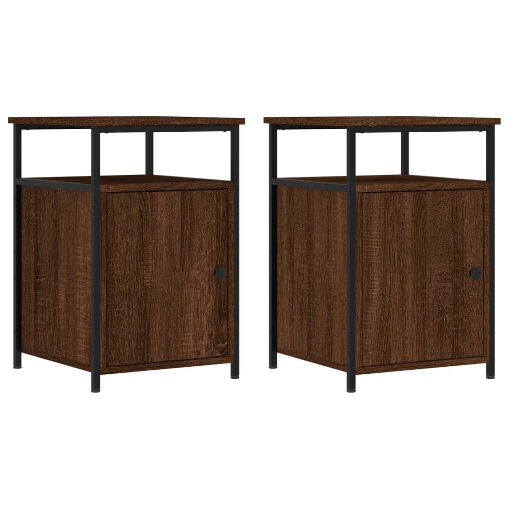Tables de chevet 2pcs Chêne marron 40x42x60cm Bois d'ingénierie - XIOS