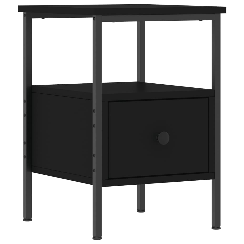 Table de chevet noir 34x36x50 cm bois d’ingénierie - XIOS