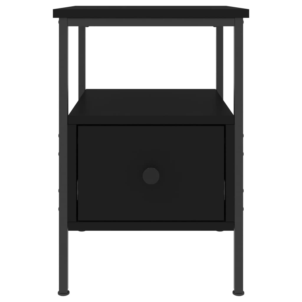 Table de chevet noir 34x36x50 cm bois d’ingénierie - XIOS