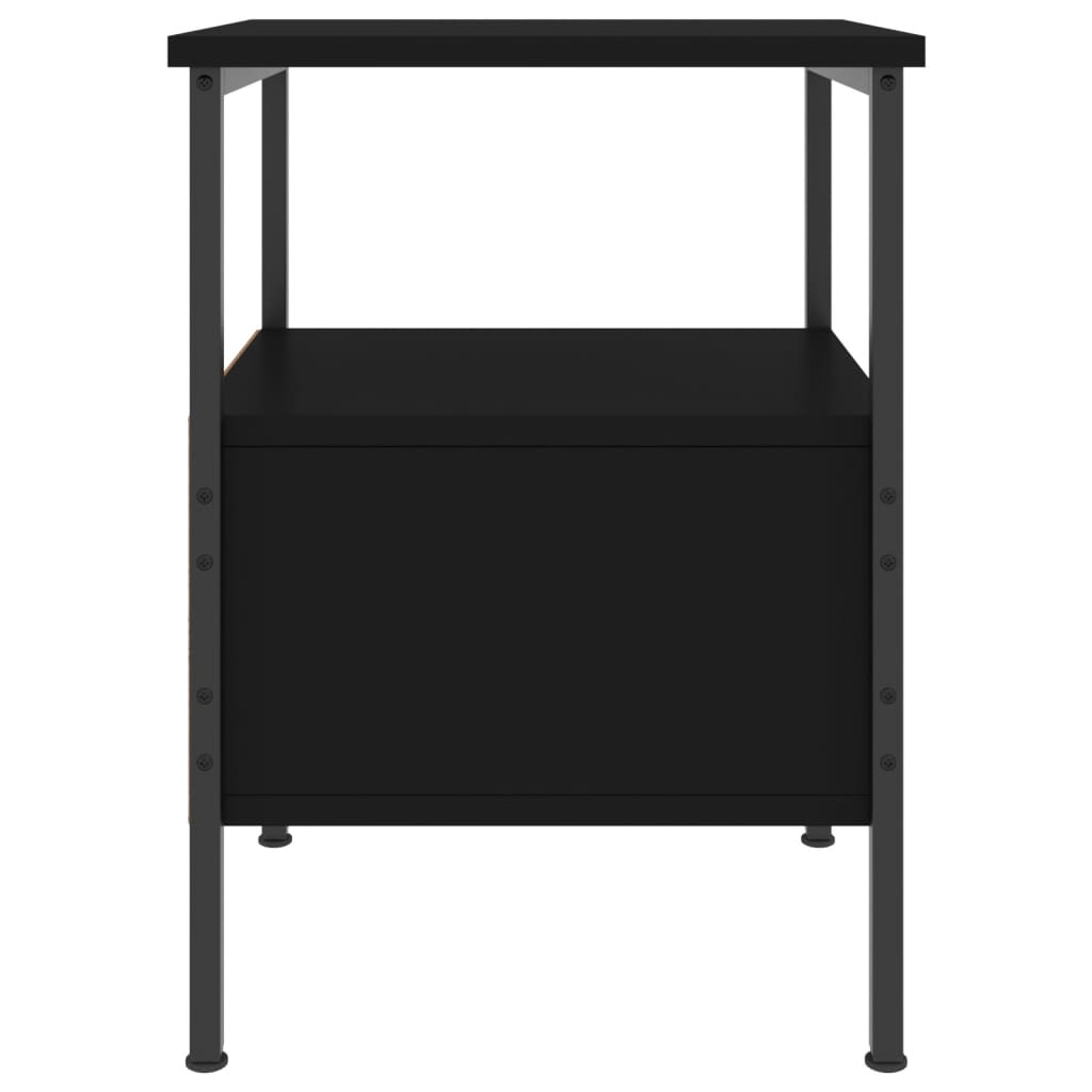 Table de chevet noir 34x36x50 cm bois d’ingénierie - XIOS