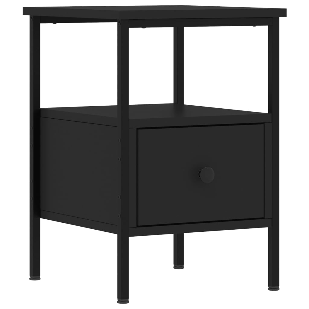 Tables de chevet 2 pcs noir 34x36x50 cm bois d’ingénierie - XIOS