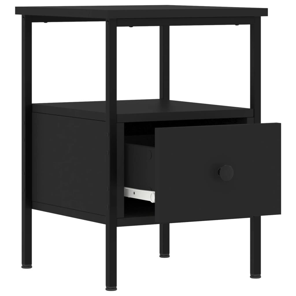 Tables de chevet 2 pcs noir 34x36x50 cm bois d’ingénierie - XIOS