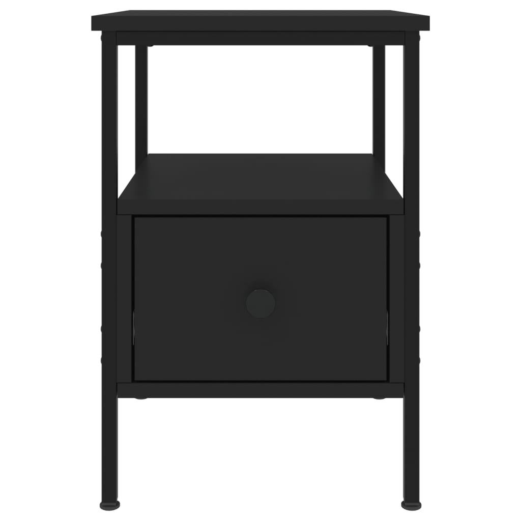 Tables de chevet 2 pcs noir 34x36x50 cm bois d’ingénierie - XIOS