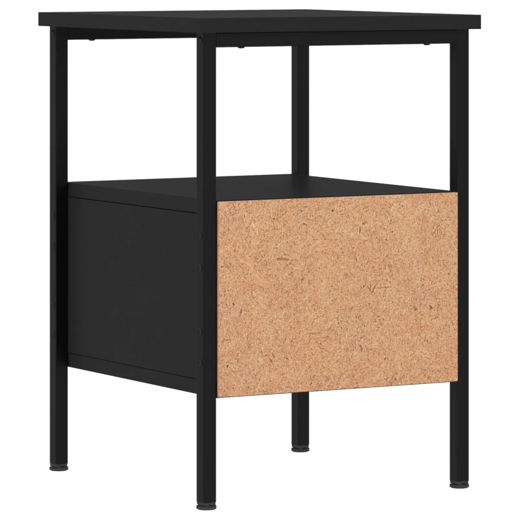 Tables de chevet 2 pcs noir 34x36x50 cm bois d’ingénierie - XIOS