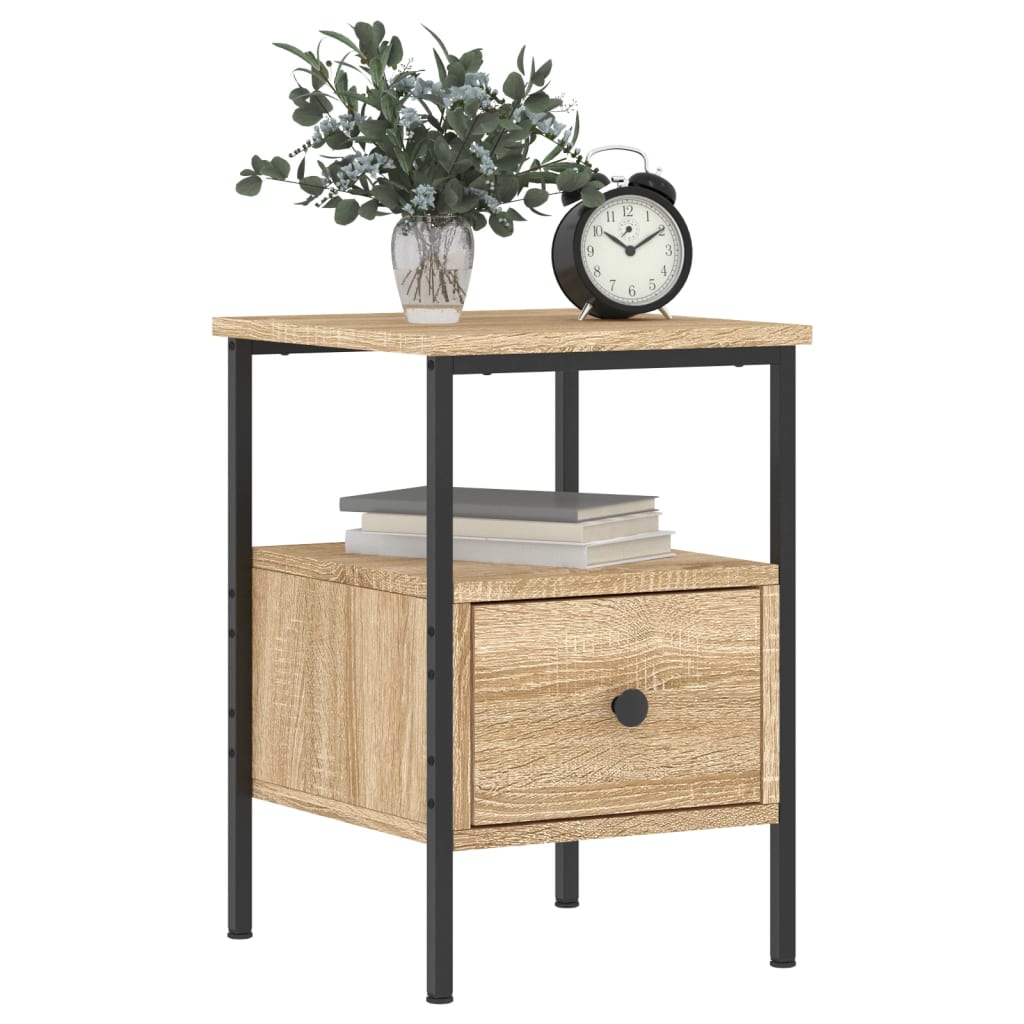 Table de chevet chêne sonoma 34x36x50 cm bois d'ingénierie - XIOS