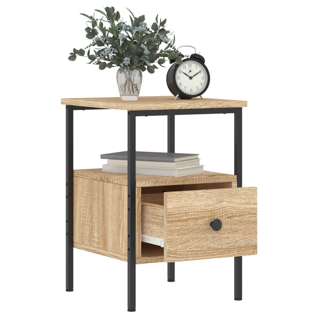 Table de chevet chêne sonoma 34x36x50 cm bois d'ingénierie - XIOS