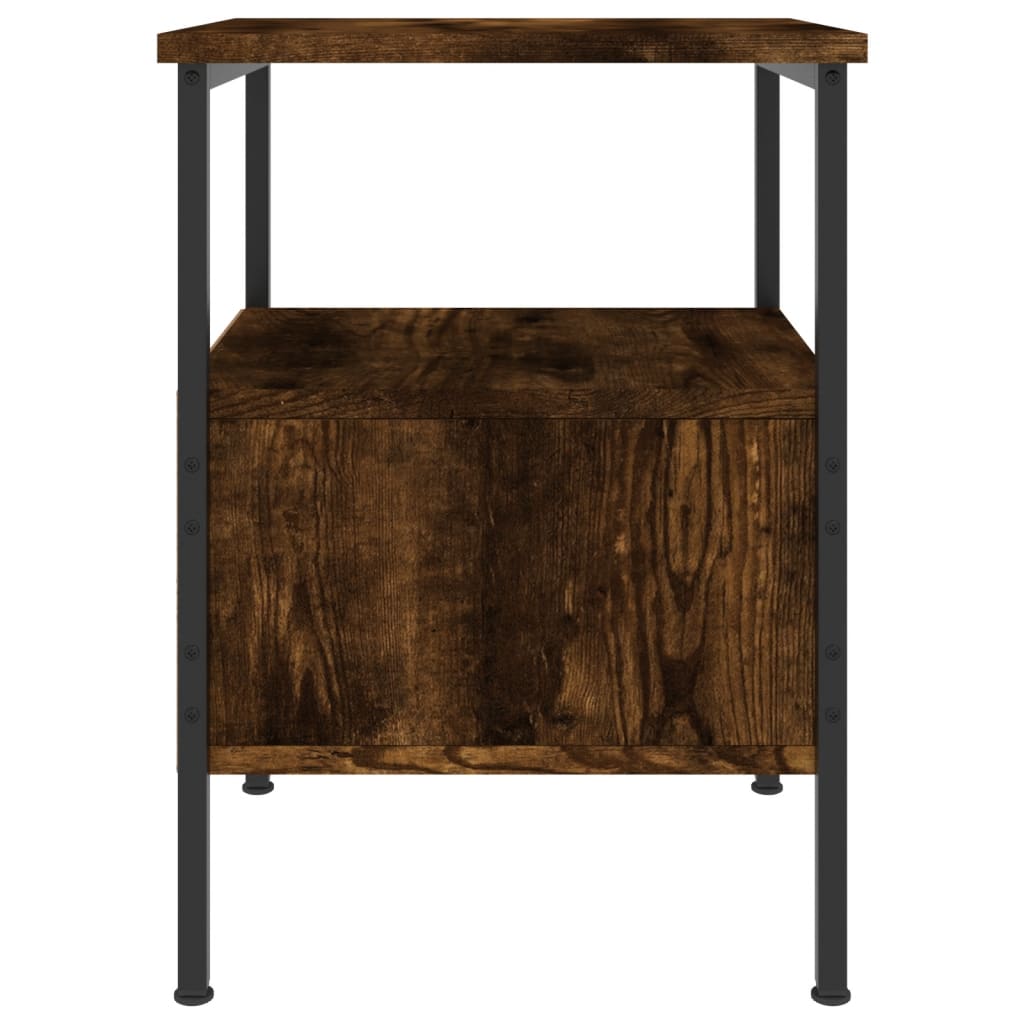 Table de chevet chêne fumé 34x36x50 cm bois d'ingénierie - XIOS
