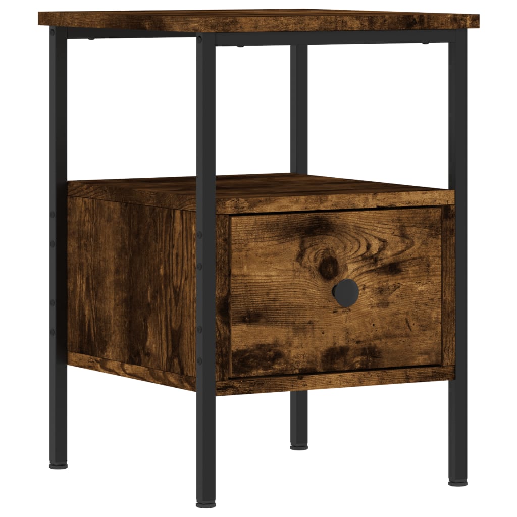 Tables de chevet 2 pcs chêne fumé 34x36x50 cm bois ingénierie - XIOS