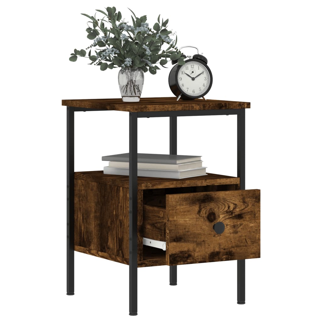 Tables de chevet 2 pcs chêne fumé 34x36x50 cm bois ingénierie - XIOS