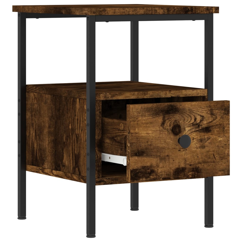 Tables de chevet 2 pcs chêne fumé 34x36x50 cm bois ingénierie - XIOS