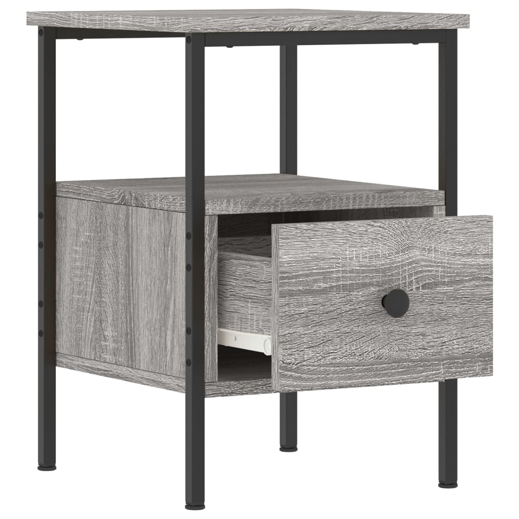 Tables de chevet 2 pcs sonoma gris 34x36x50cm bois d'ingénierie - XIOS