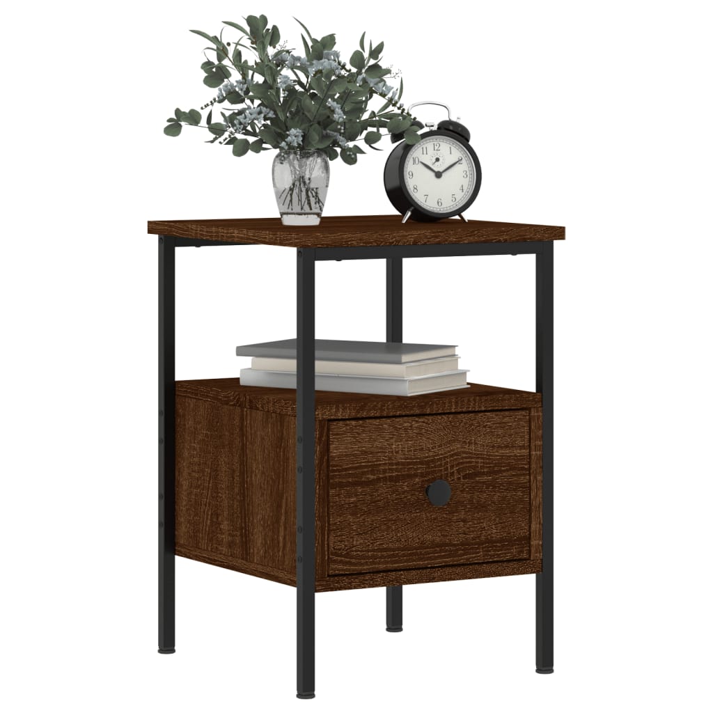 Tables de chevet 2 pcs chêne marron 34x36x50 cm bois ingénierie - XIOS