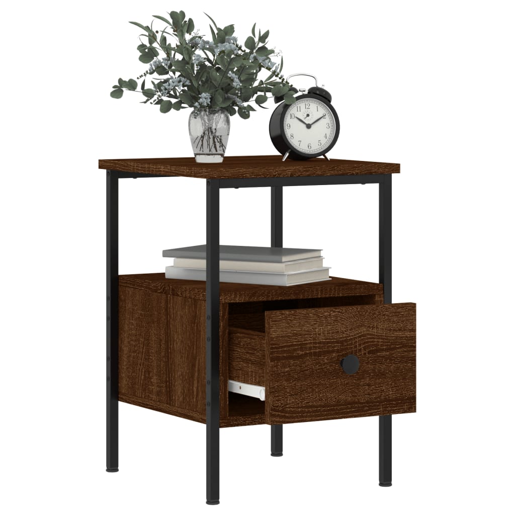 Tables de chevet 2 pcs chêne marron 34x36x50 cm bois ingénierie - XIOS
