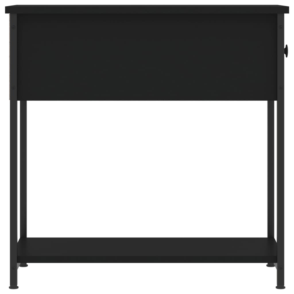 Table de chevet noir 30x60x60 cm Bois d’ingénierie - XIOS