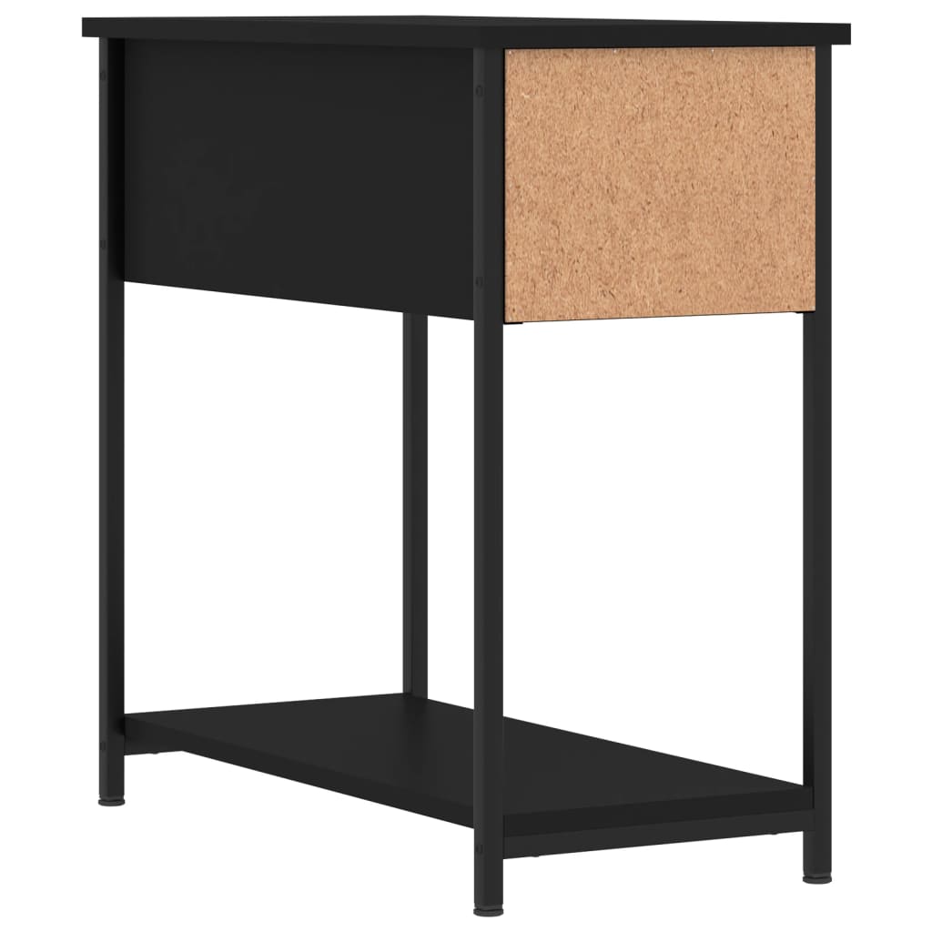 Table de chevet noir 30x60x60 cm Bois d’ingénierie - XIOS