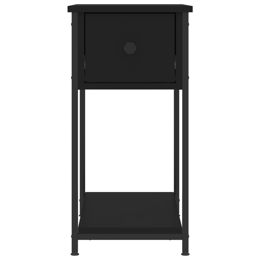 Tables de chevet 2 pcs noir 30x60x60 cm bois d’ingénierie - XIOS