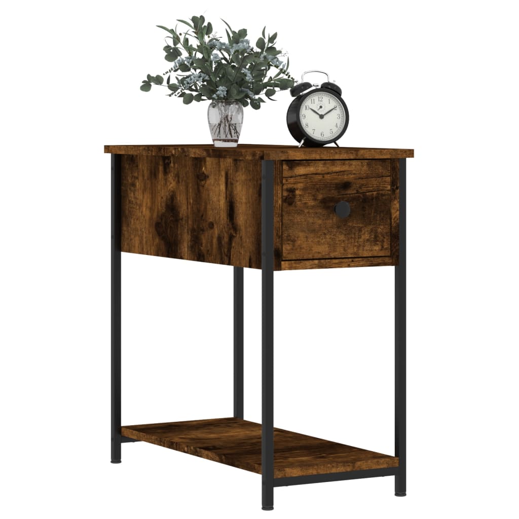 Tables de chevet 2 pcs chêne fumé 30x60x60 cm bois d'ingénierie - XIOS