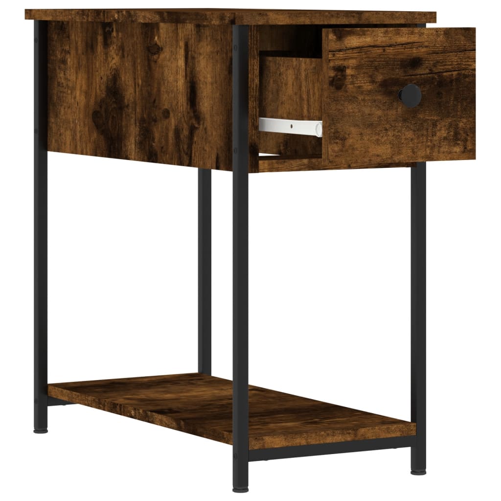 Tables de chevet 2 pcs chêne fumé 30x60x60 cm bois d'ingénierie - XIOS