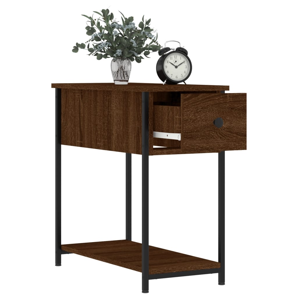 Tables de chevet 2pcs chêne marron 30x60x60cm bois d'ingénierie - XIOS