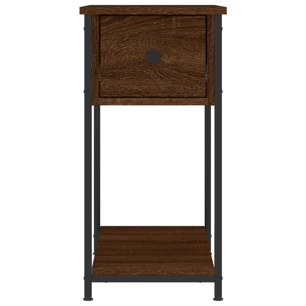 Tables de chevet 2pcs chêne marron 30x60x60cm bois d'ingénierie - XIOS