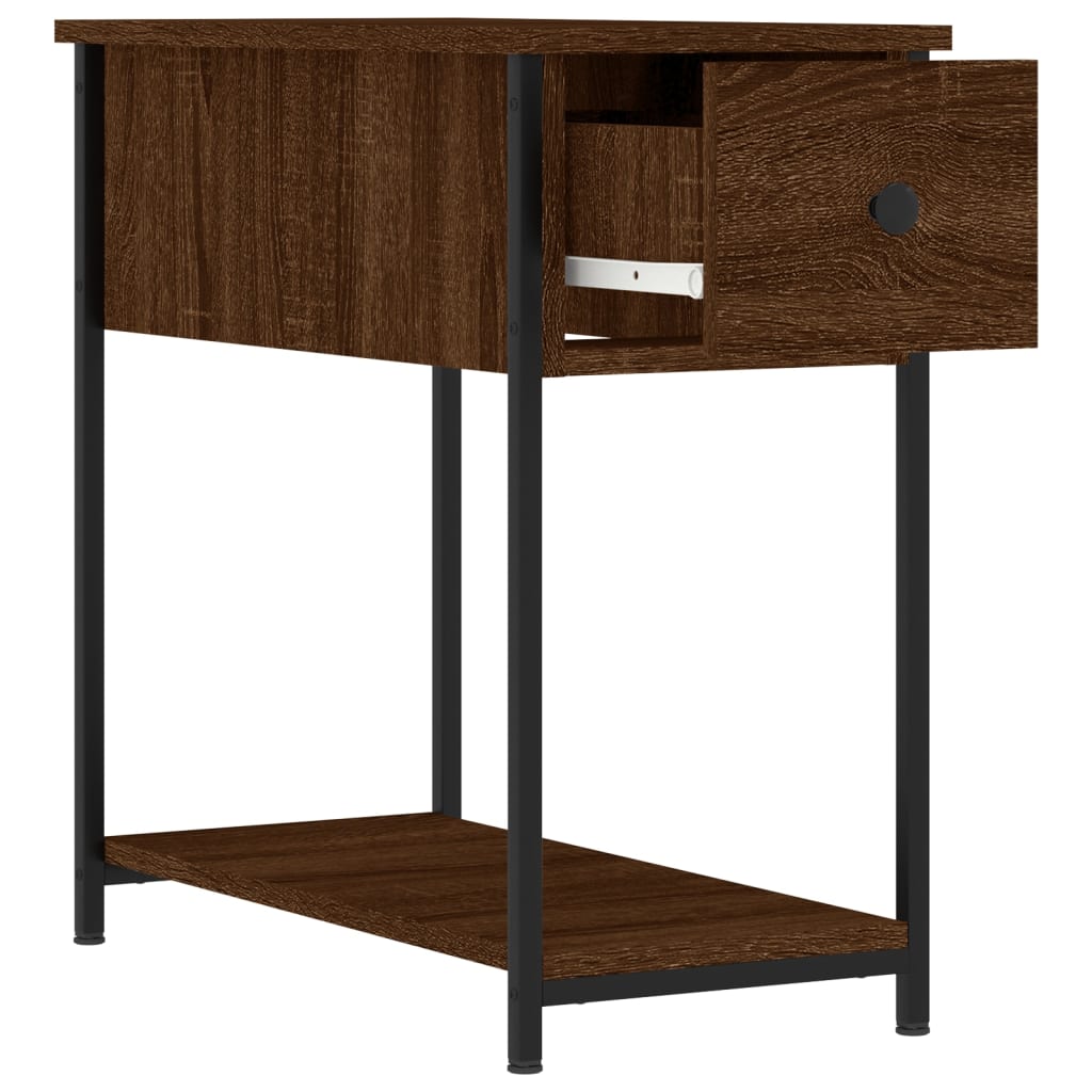 Tables de chevet 2pcs chêne marron 30x60x60cm bois d'ingénierie - XIOS