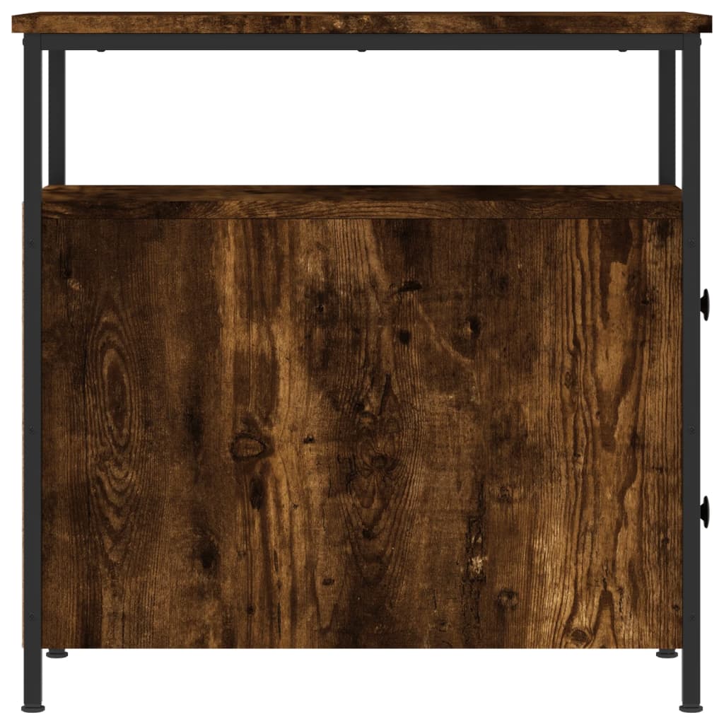 Table de chevet chêne fumé 30x60x60 cm bois d'ingénierie - XIOS
