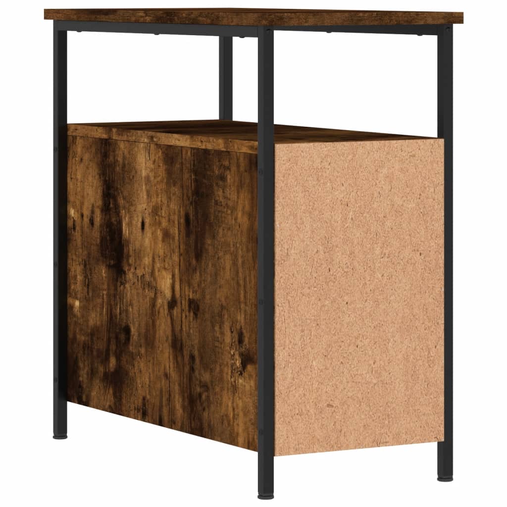 Table de chevet chêne fumé 30x60x60 cm bois d'ingénierie - XIOS