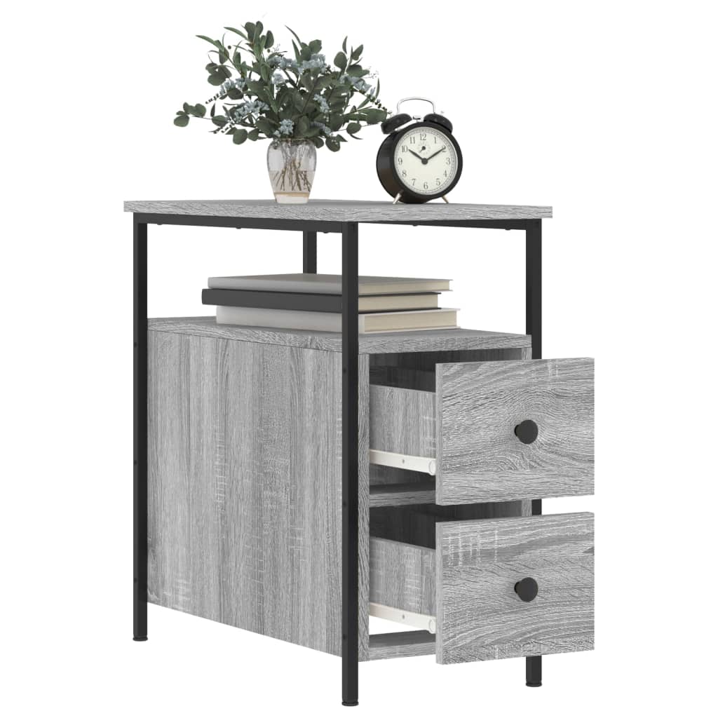 Tables de chevet 2 pcs sonoma gris 30x60x60cm bois d'ingénierie - XIOS