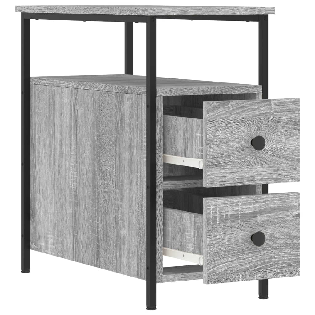 Tables de chevet 2 pcs sonoma gris 30x60x60cm bois d'ingénierie - XIOS