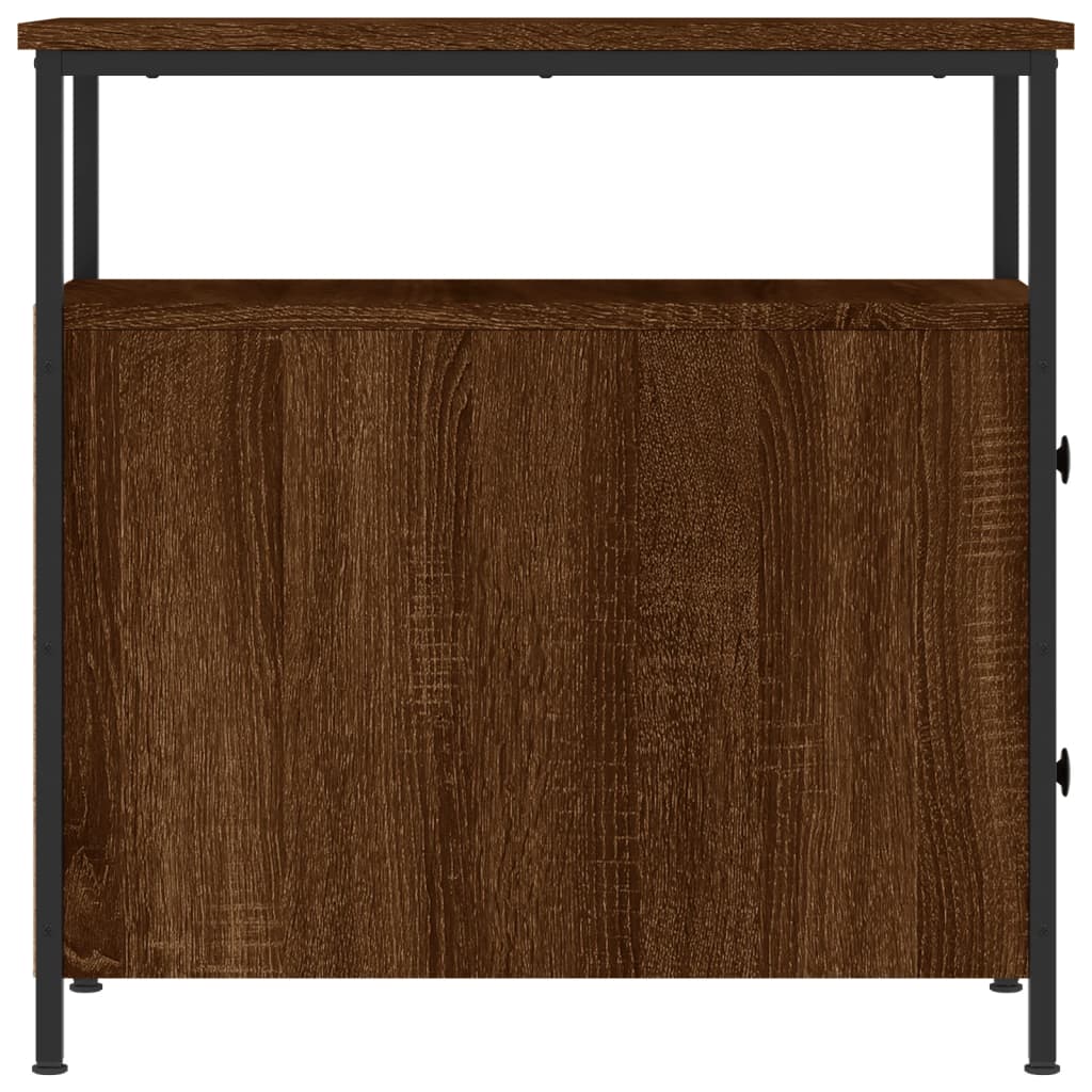 Table de chevet chêne marron 30x60x60 cm bois d'ingénierie - XIOS